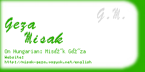 geza misak business card